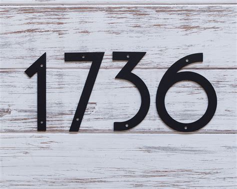 house numbers metal modern|6 inch outdoor house numbers.